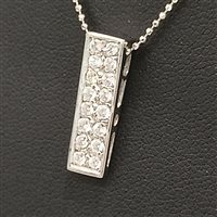 Collana Vidali Gioielli Donna in Oro bianco Zircone COOR-8-34 - COOR-8-34